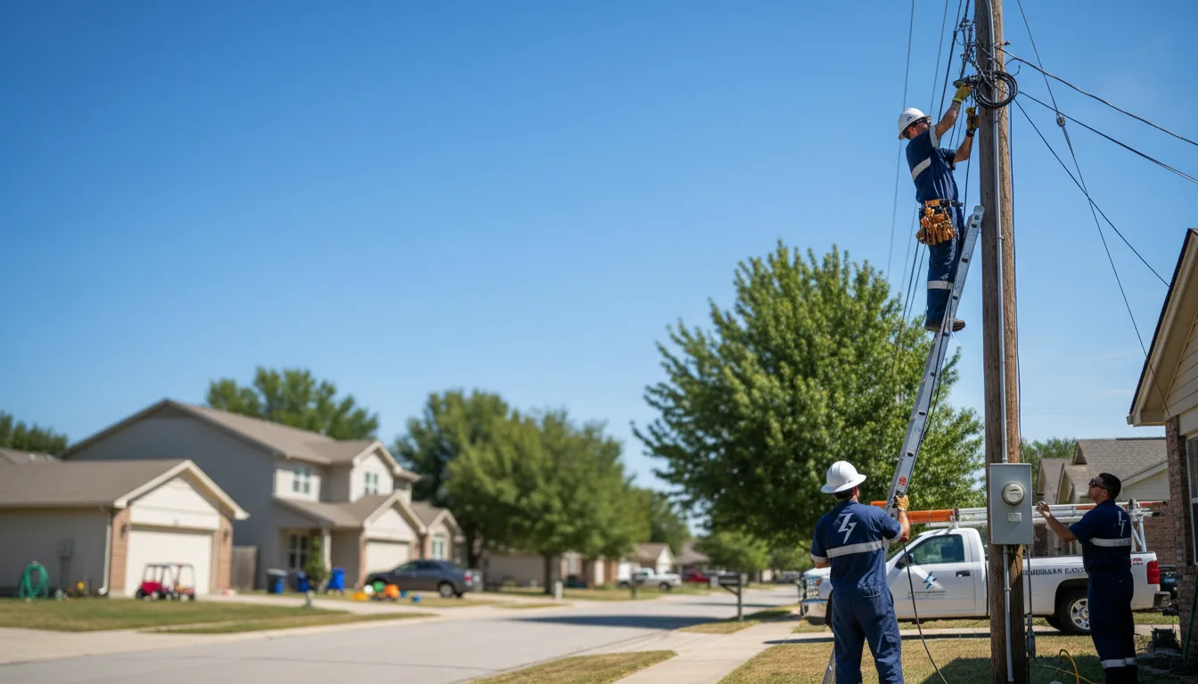 Residential electrician providing installation services in Leonard, MO